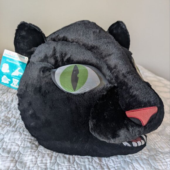 Dan Dee Big Greeter Head Black Cat Panther Halloween Mask Cosplay Furry Head - Picture 2 of 16